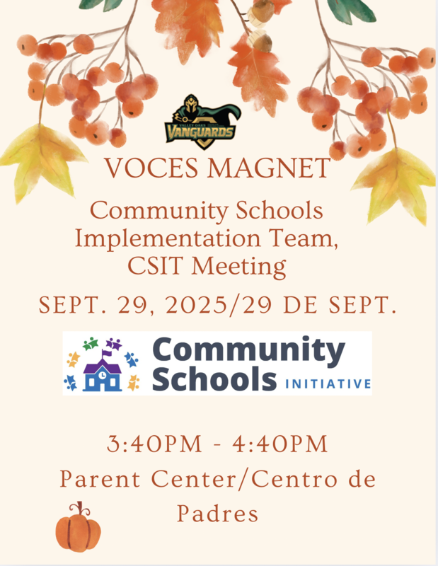Community schools meeting 9/29 at 3:40PM