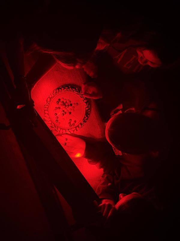The importance of color in stage design is taught in theatre tech class