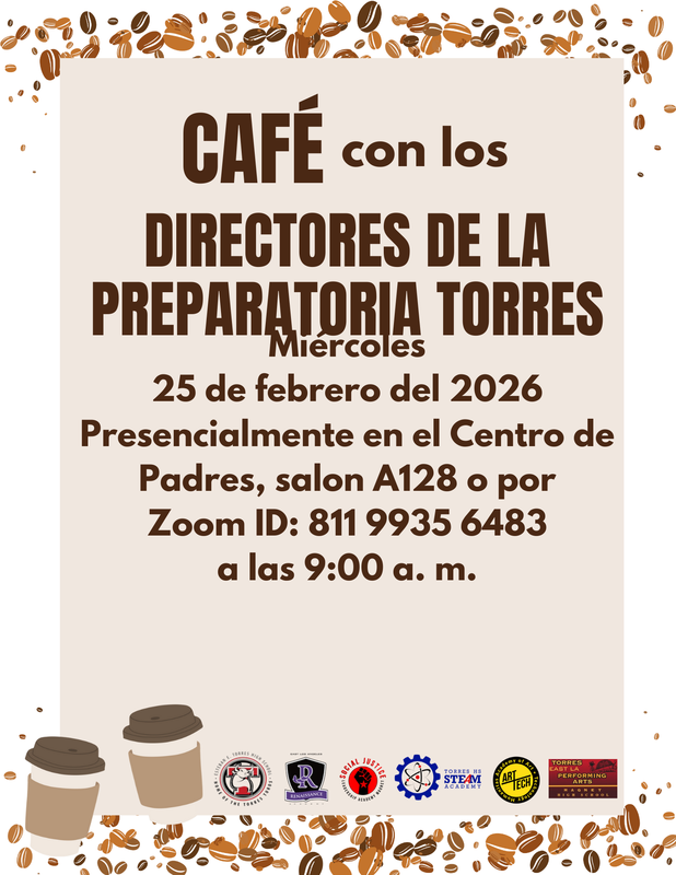 Coffee with principals flyer spanish
