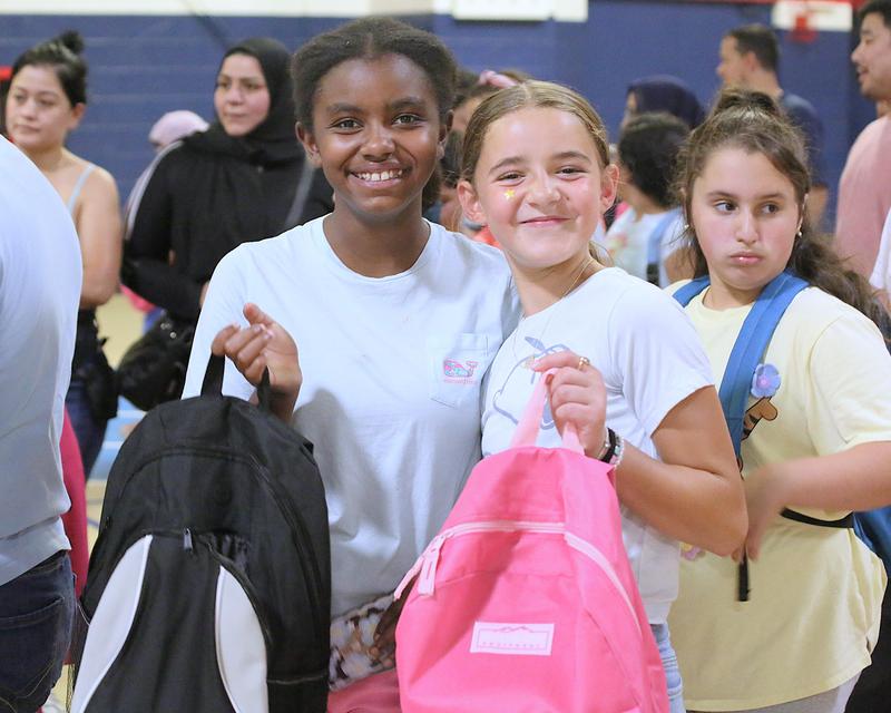 Amazon donates 600 backpacks packed with supplies
