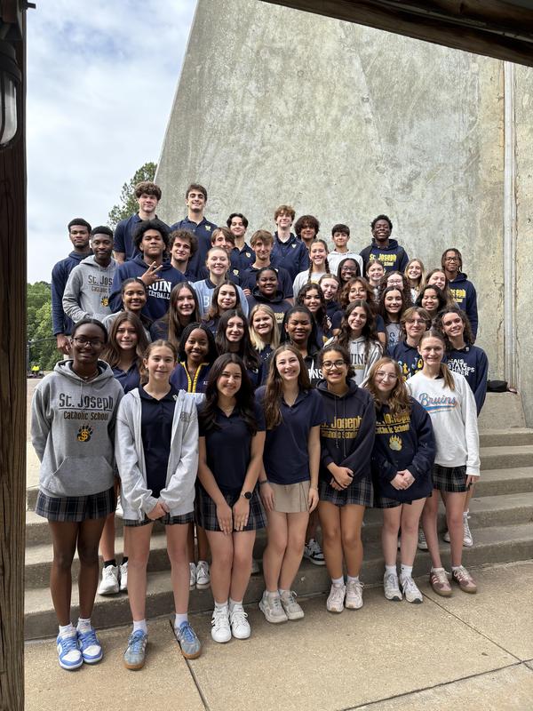 The cast and crew for the St. Joe spring musical 
