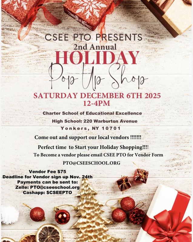 Holiday Pop Up Shop- Saturday December 6th