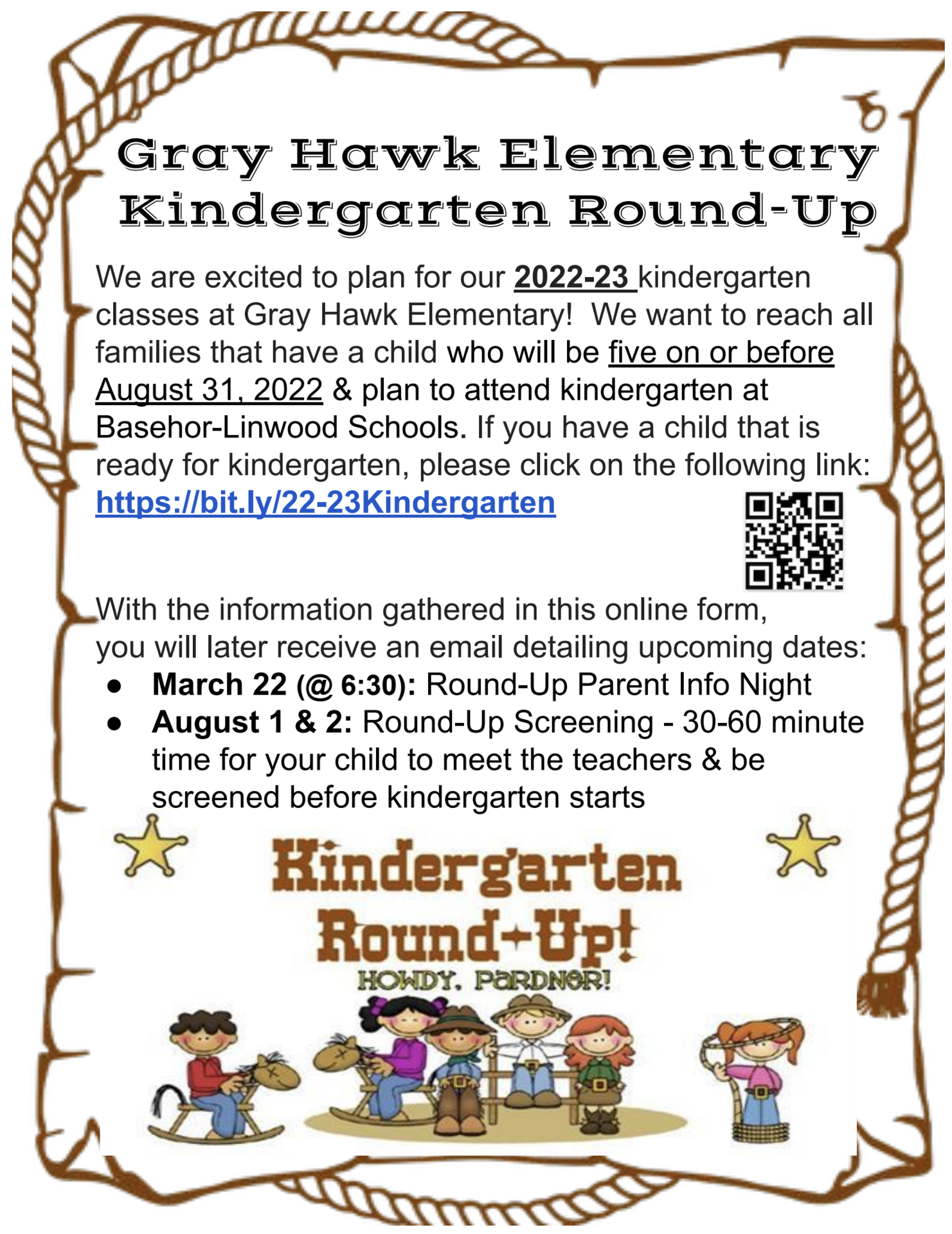 Kindergarten Information District BasehorLinwood School District