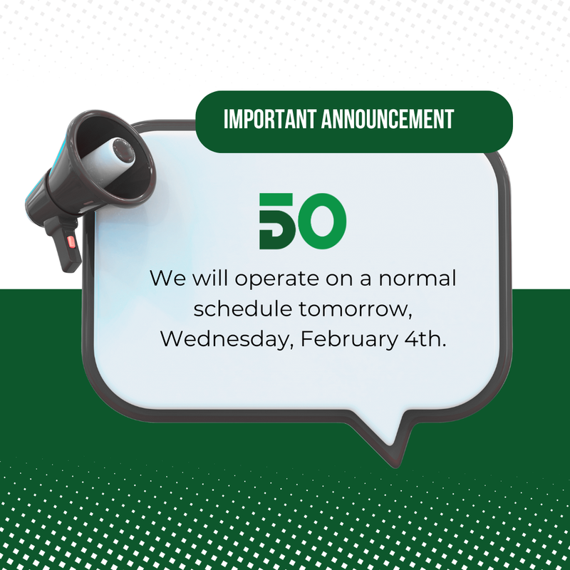 Normal Schedule Announcement