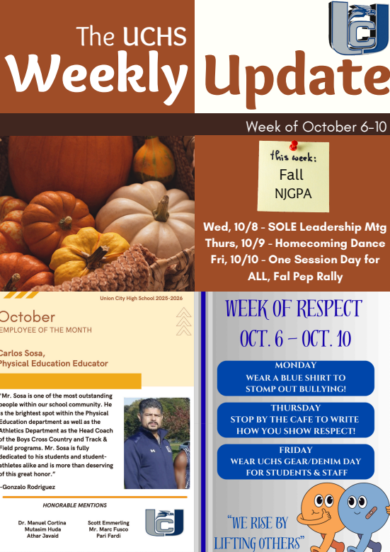The Union City High School Weekly Update-October 6-10, 2025