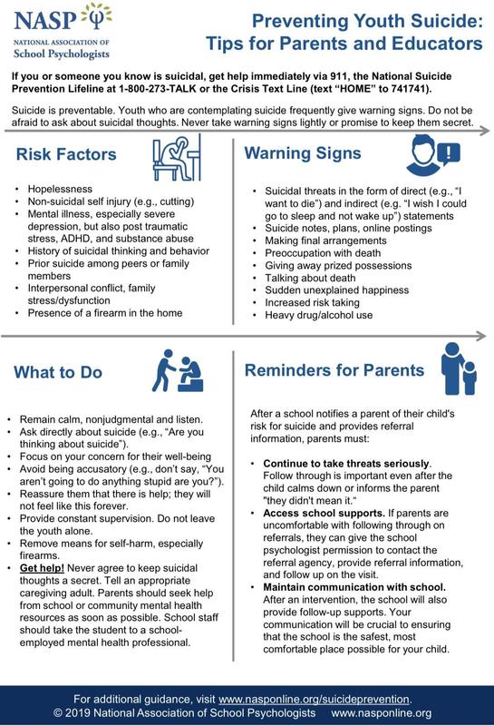 Suicide Prevention Flyer