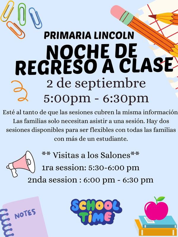 Back to School Night