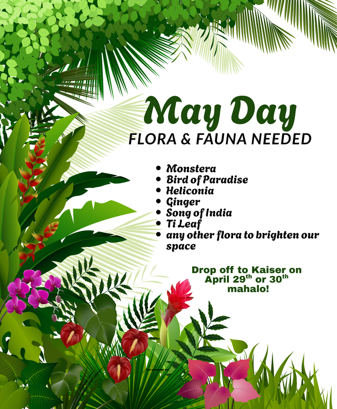 May Day Greenery is needed