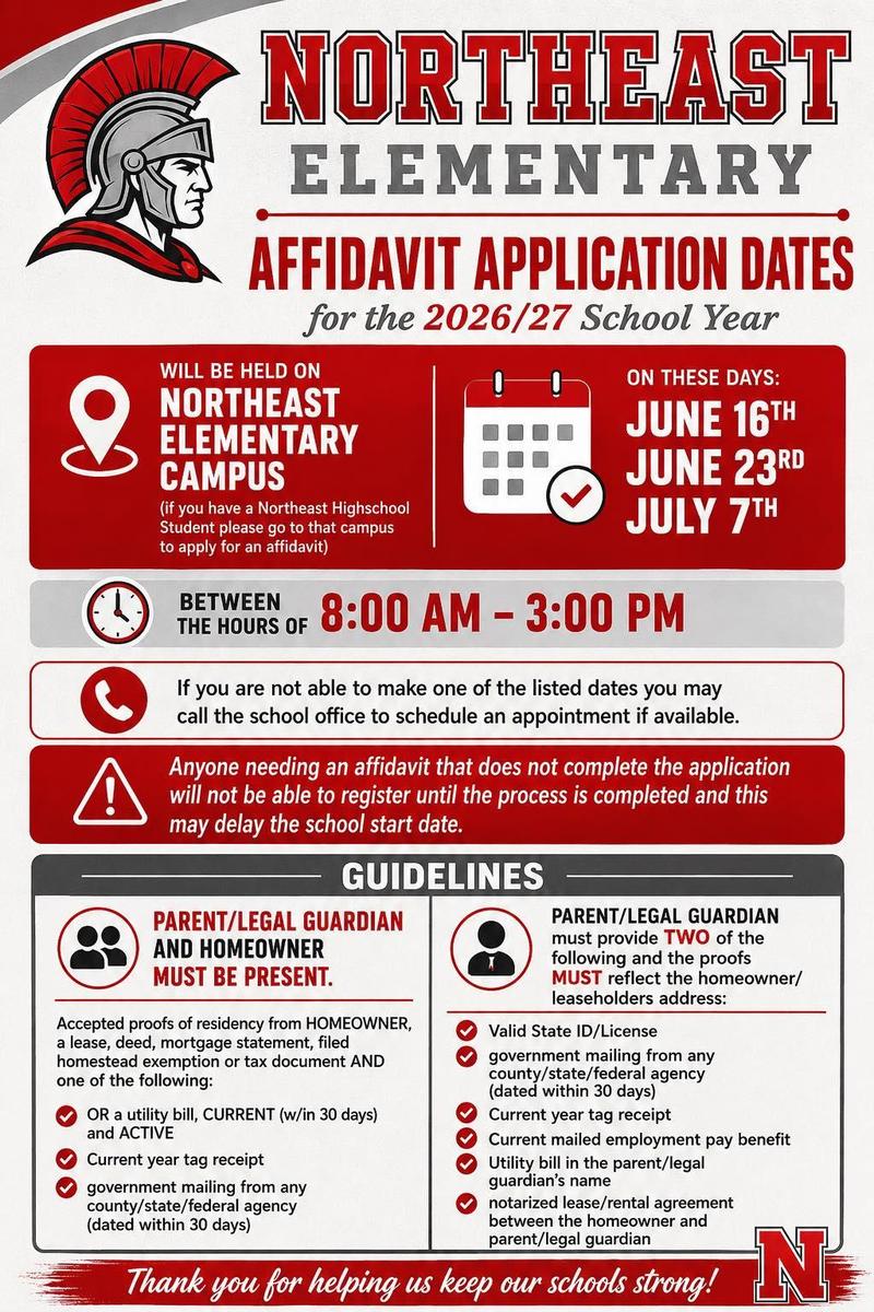 Affidavit Application Dates