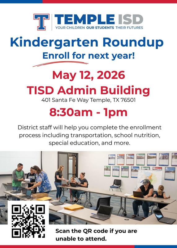 Kindergarten Round Up flyer information is included in story