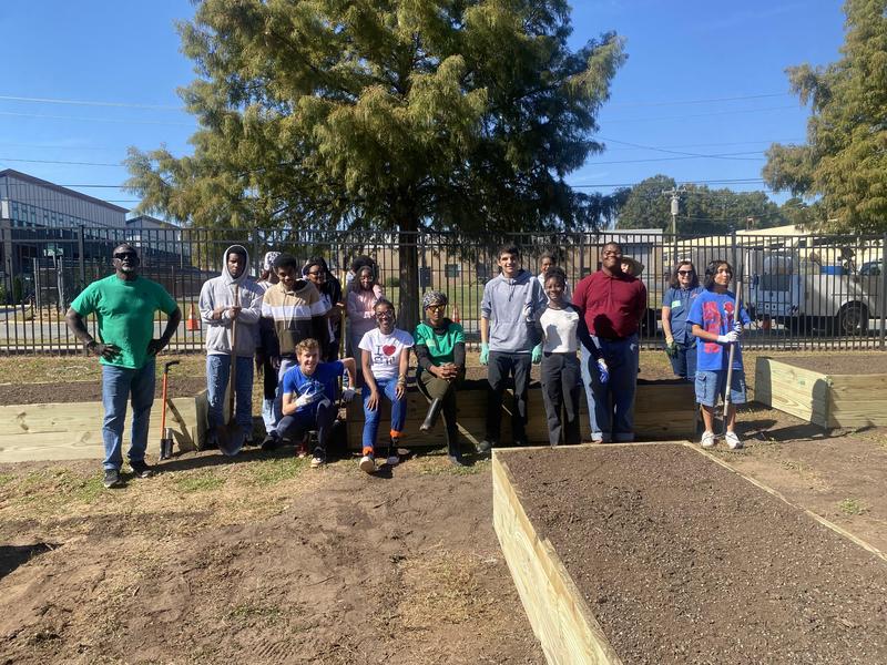 New Garden Beds Installed by High School Quest and Community Partners