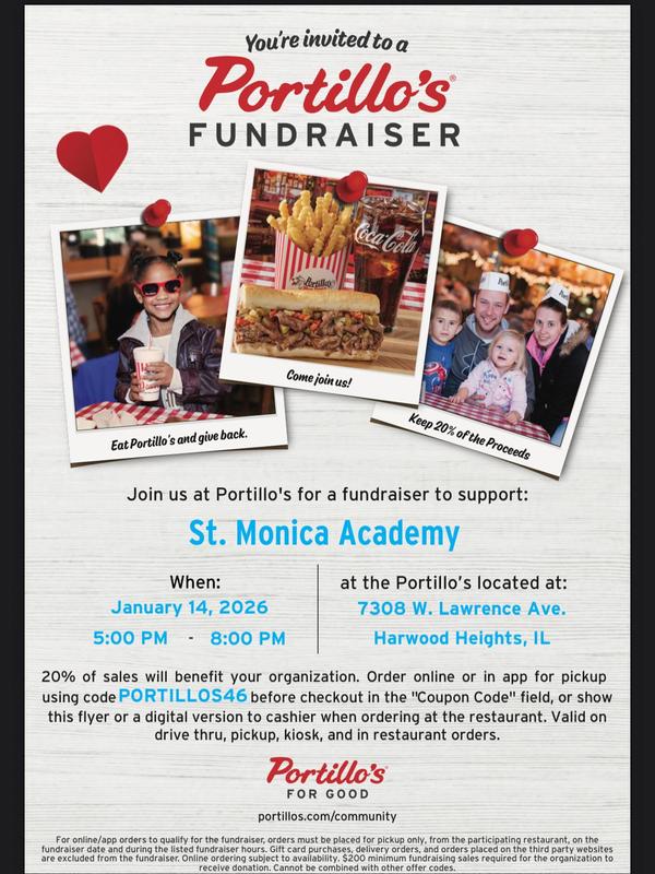 SMA Dine-out Night Jan 14 at Portillos