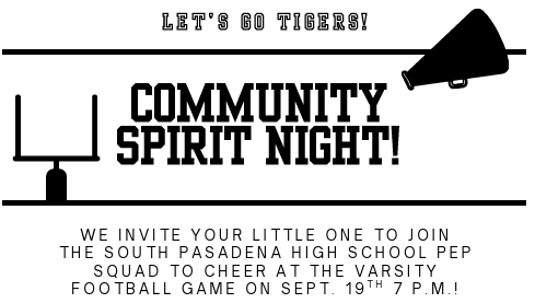 SPHS Community Spirit Night - Join the High School Pep squad at the Varsity Football Game
