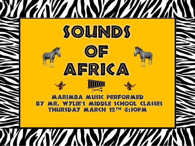 Mr. Wylie's Middle School Spring Concert Thursday March 12th