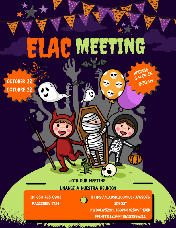 October 2025 ELAC Meeting