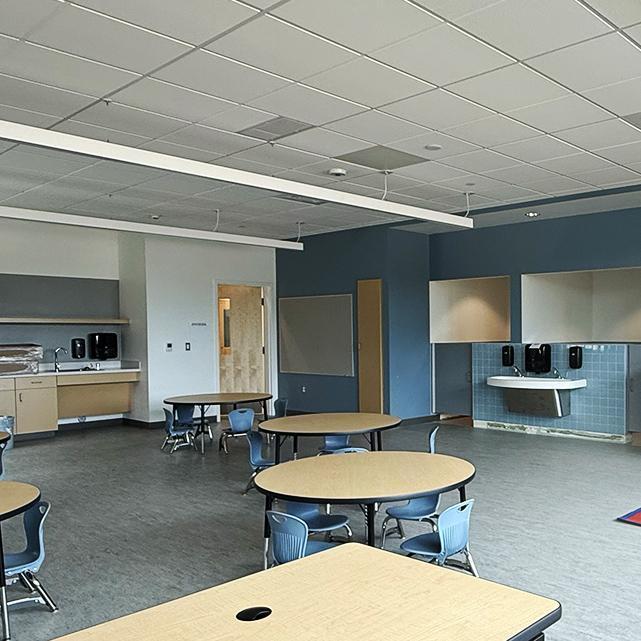 Pre-K classroom with furnishings