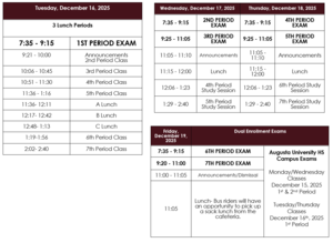 exam Schedule