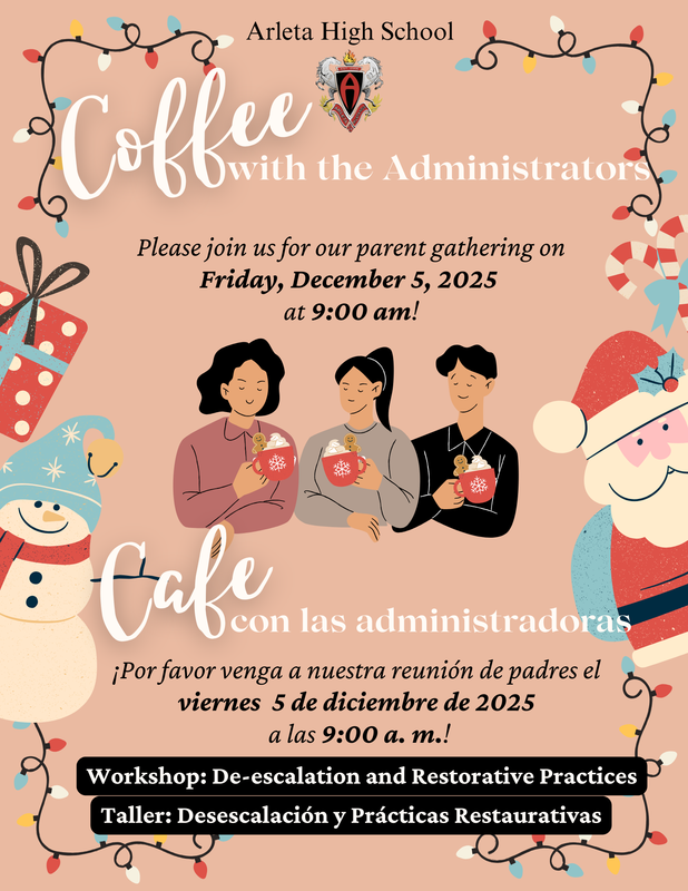 Upcoming Coffee w/ the Administrators/ Cafe con las administradoras Featured Photo