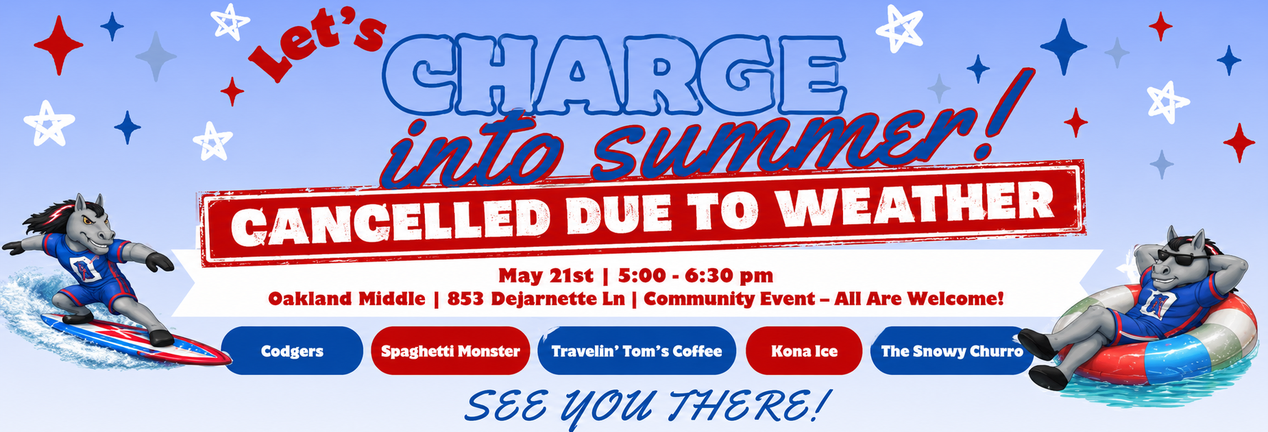 Charge Into Summer Event Cancelled Due to Weather