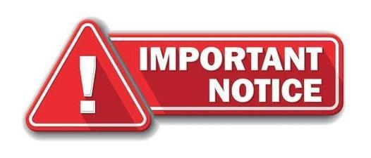 Important notice