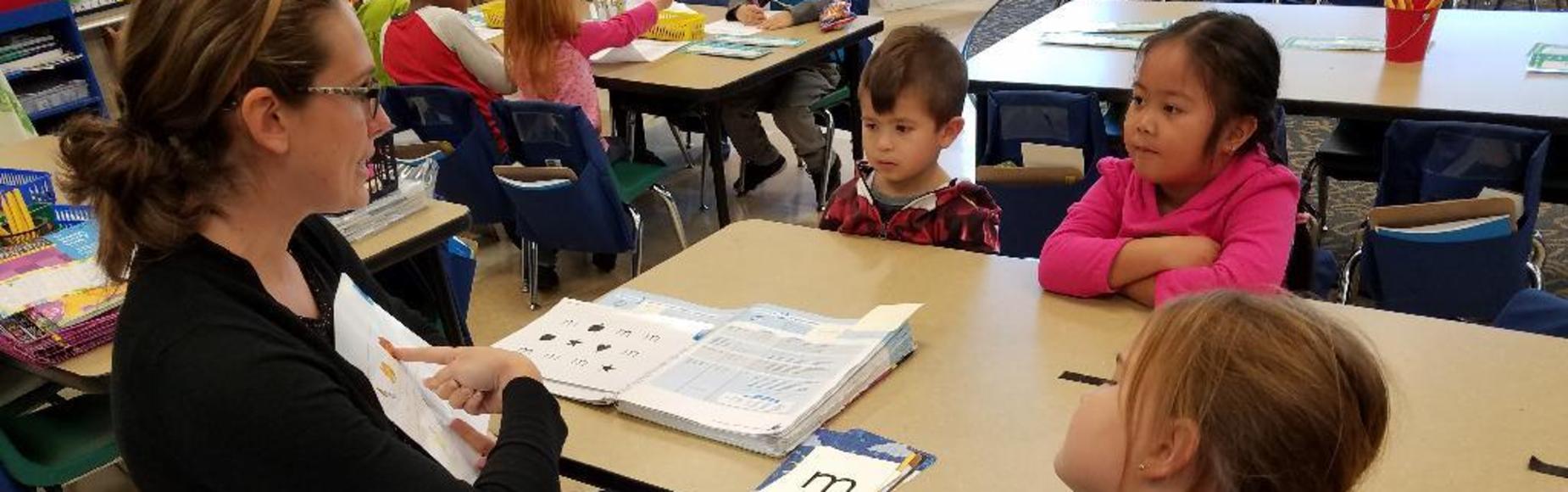 Teacher teaching picture