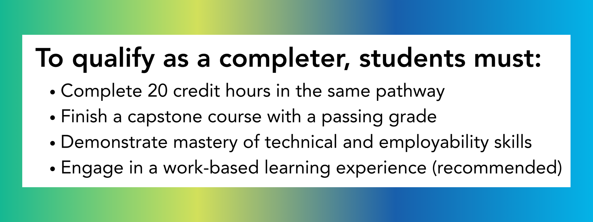 Poway Unified CTE Pathway completer