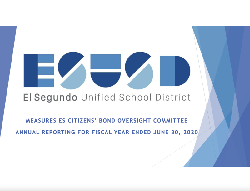 ESUSD Publishes Citizens' Bond Oversight Committee 2019-2020 Annual Report Featured Photo