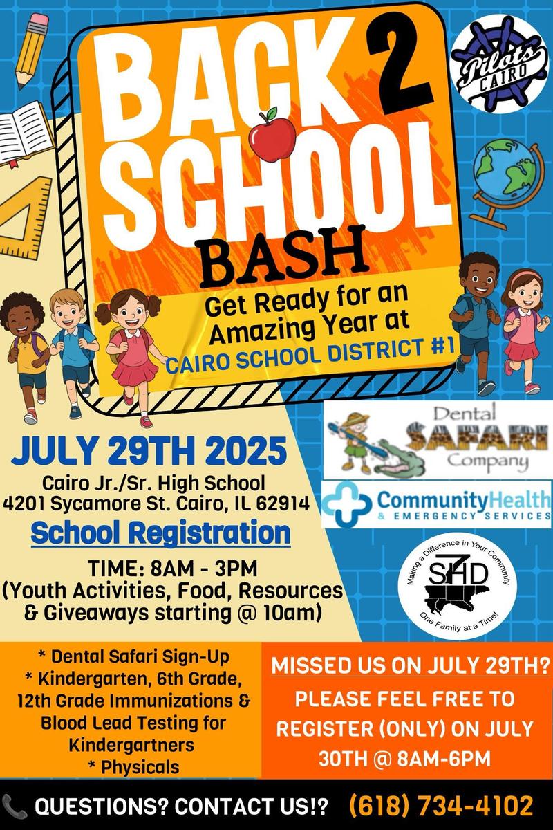 BACK2SCHOOL BASH - July 29th - 8AM-3PM @ CJSHS Thumbnail Image