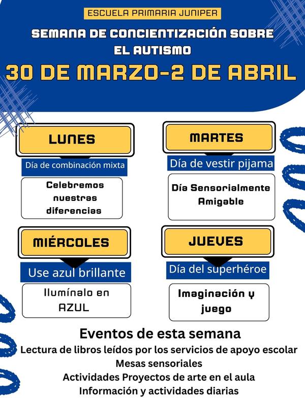 spanish flyer for autism