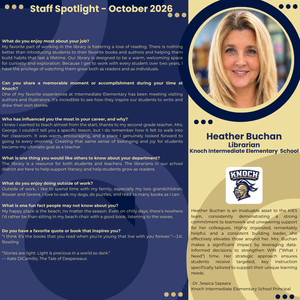 october staff spotlight - heather buchan