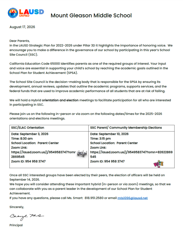 ELAC Orientation Flyer