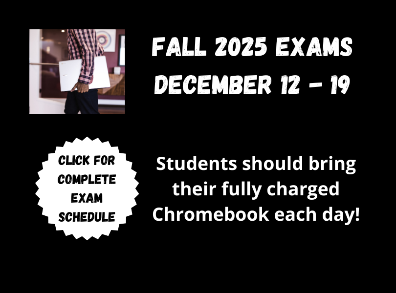 Click here for the fall 2025 exam schedule