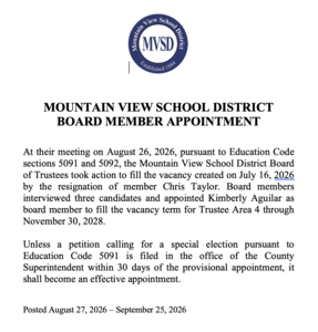 Board Appointment