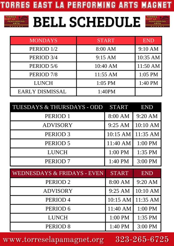BELL SCHEDULE Featured Photo