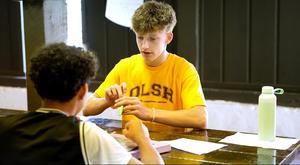 photo of OLSH Newman Scholar volunteering at Youthtowne