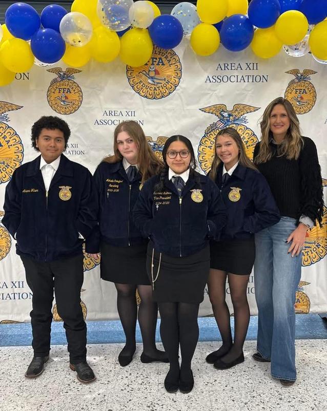 Temple HS FFA Radio Broadcasting Team at Area Competition