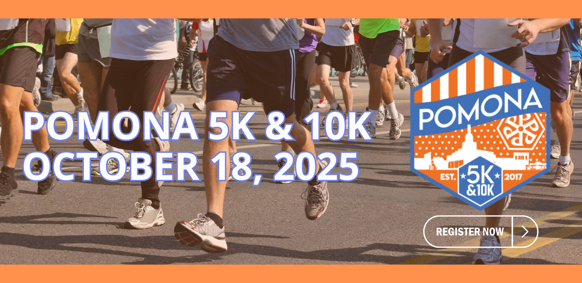 Pomona 5K & 10K Event Info - shuffle banner for web, October 18, 2025