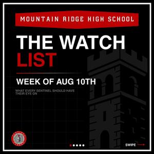 The Watch List - Week of August 10th