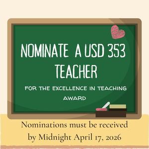Nominate a USD 353 teacher