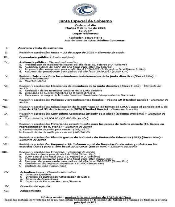 Agenda