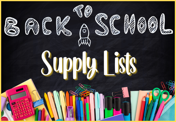 Back to school supply list