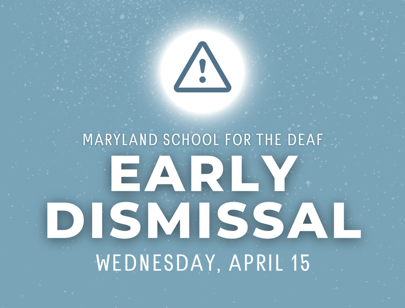 Graphic announcing Early Dismissal on Wednesday, April 15