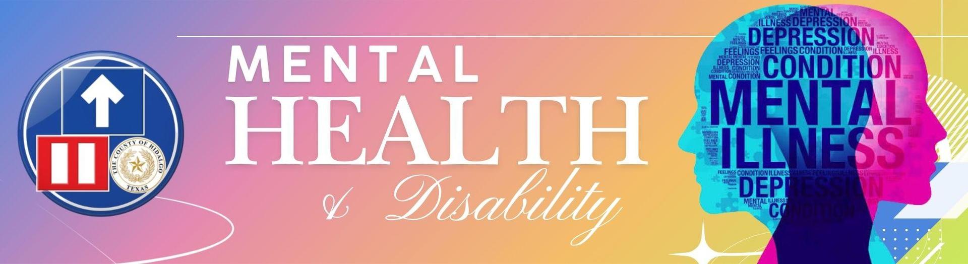 Mental Health & Disability banner for webpage