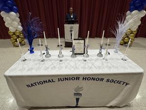 Table ready for candle ceremony