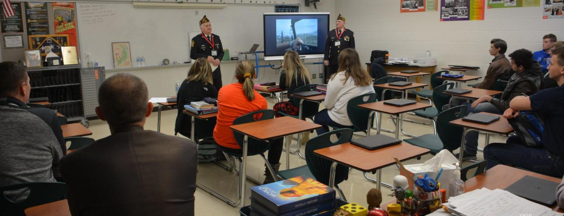 Vietnam Vets speaking to RUSH class
