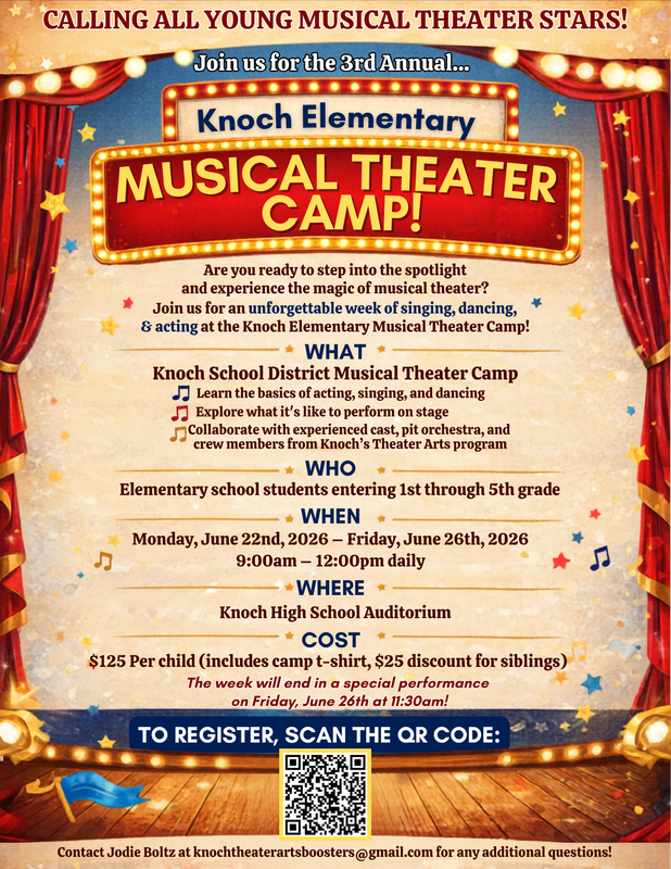 advertisement for musical theater camp