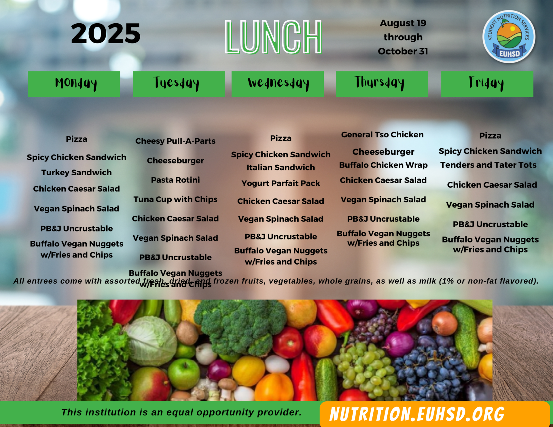 Lunch Menu