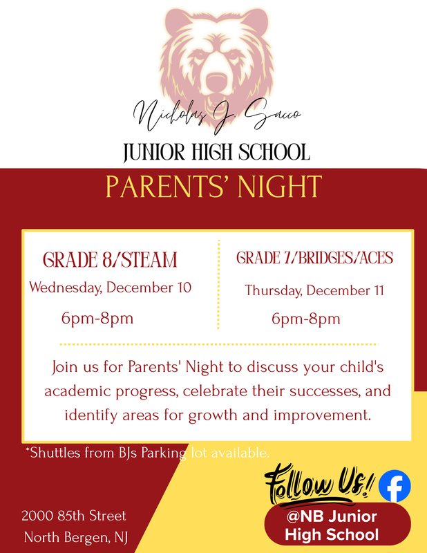 parents night flyer with info