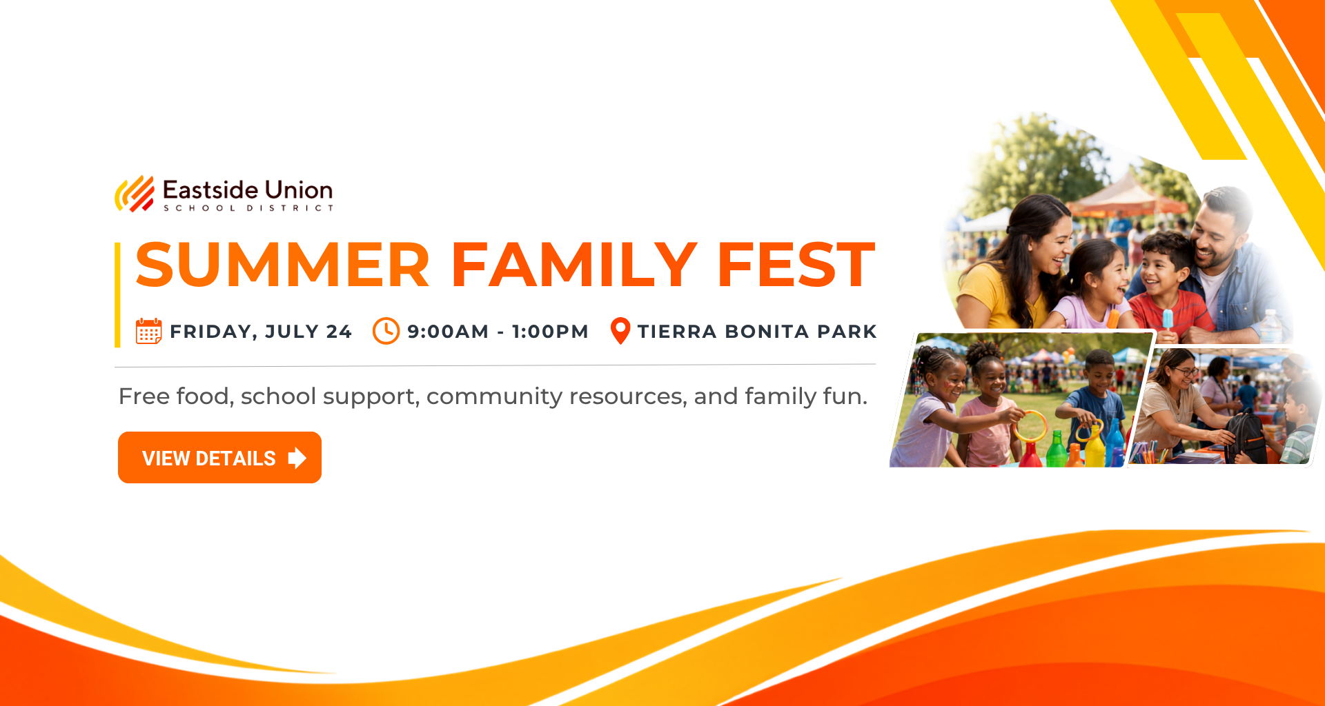 SUMMER FAMILY FEST AT TIERRA BONITA PARK ON JULY 24 at 9AM