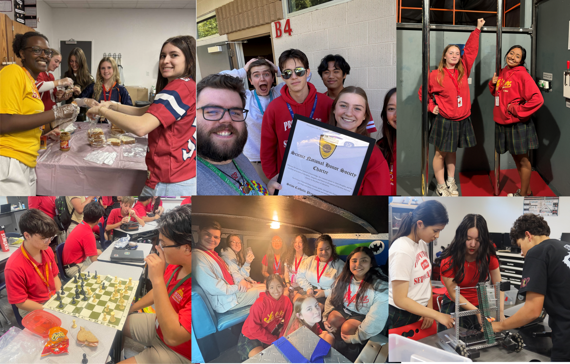 collage of club photos